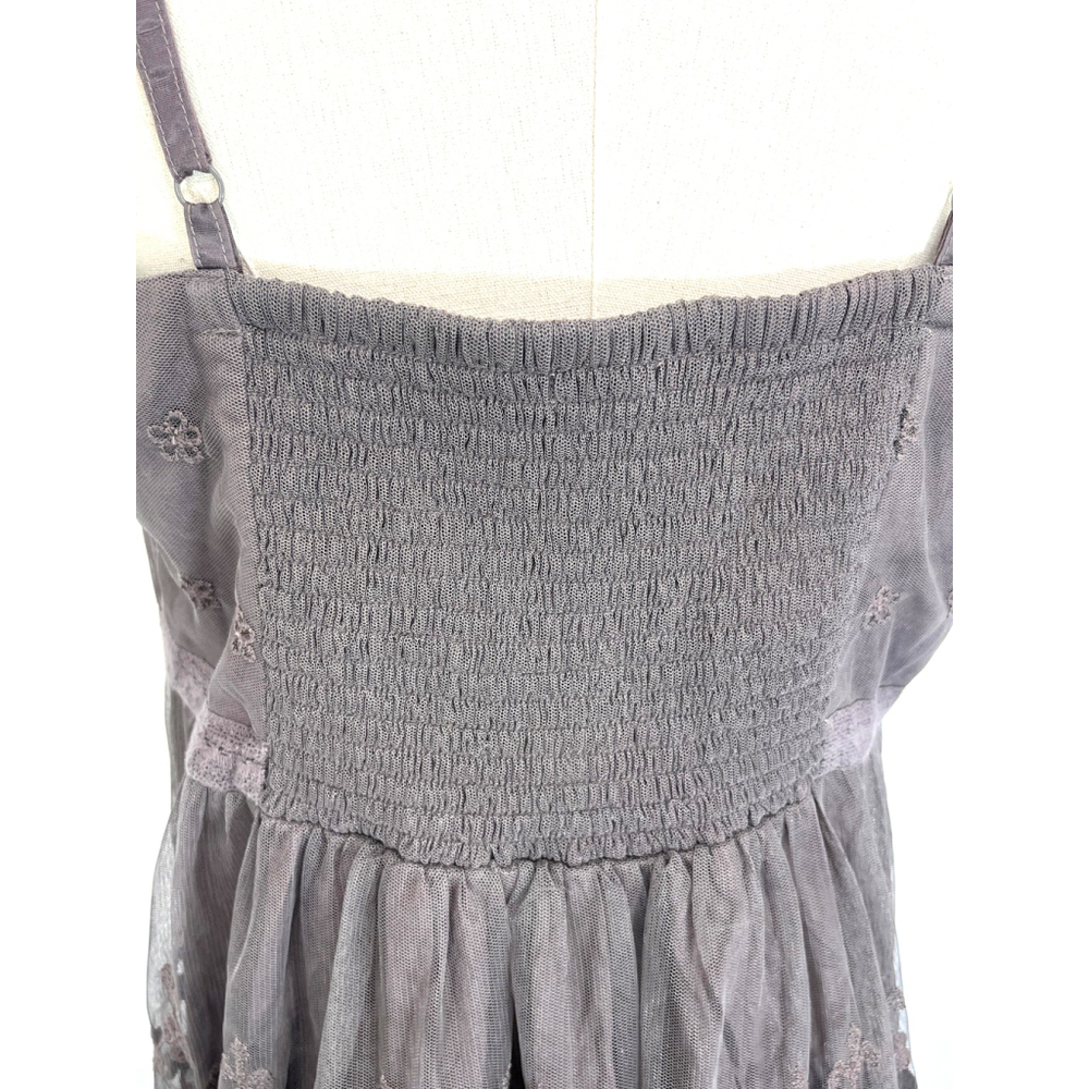American Eagle Outfitters Dress XL Lace Smocking Eyelet Boho Coastal Cowgirl - Picture 5 of 15